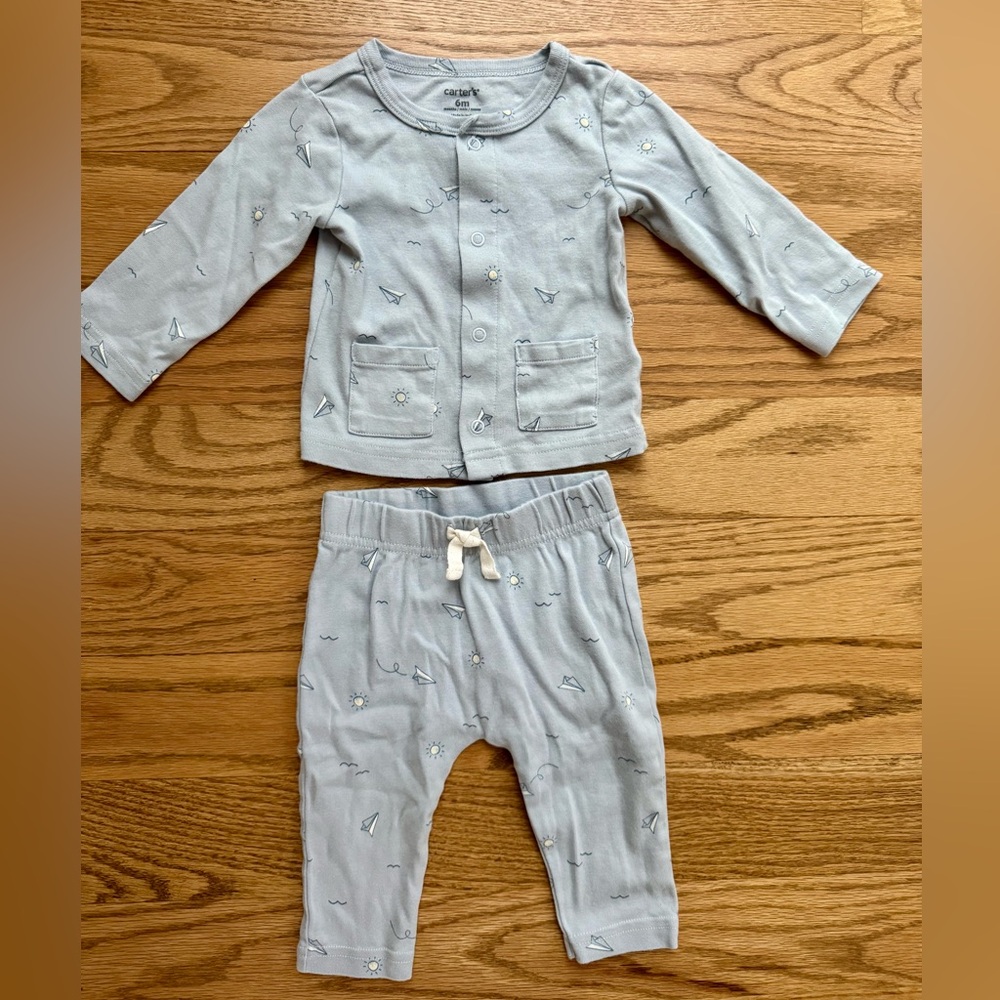 Carter’s cotton pants and cardigan set 6 months